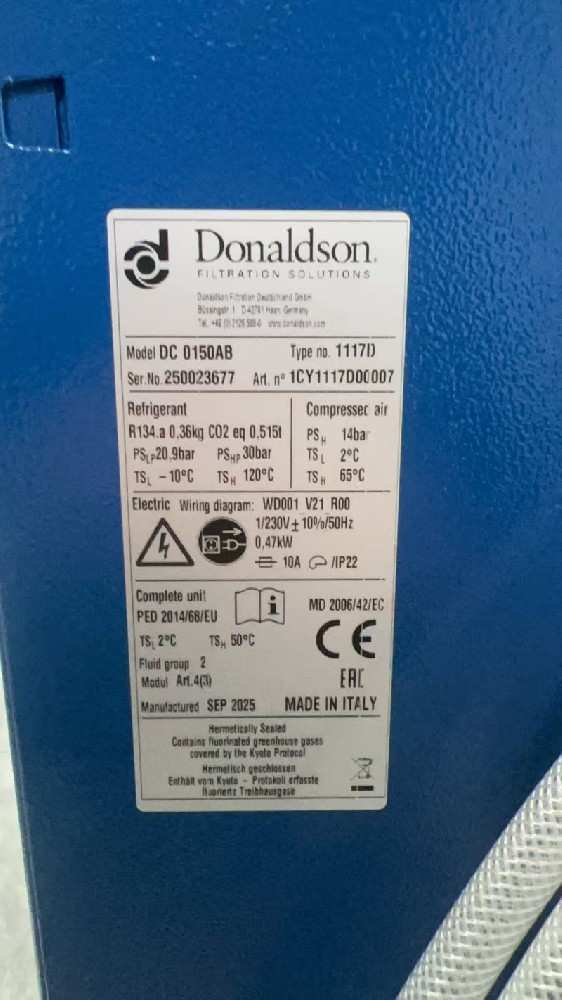 Donaldson 干燥机 1CY1117D00007，DC0150AB